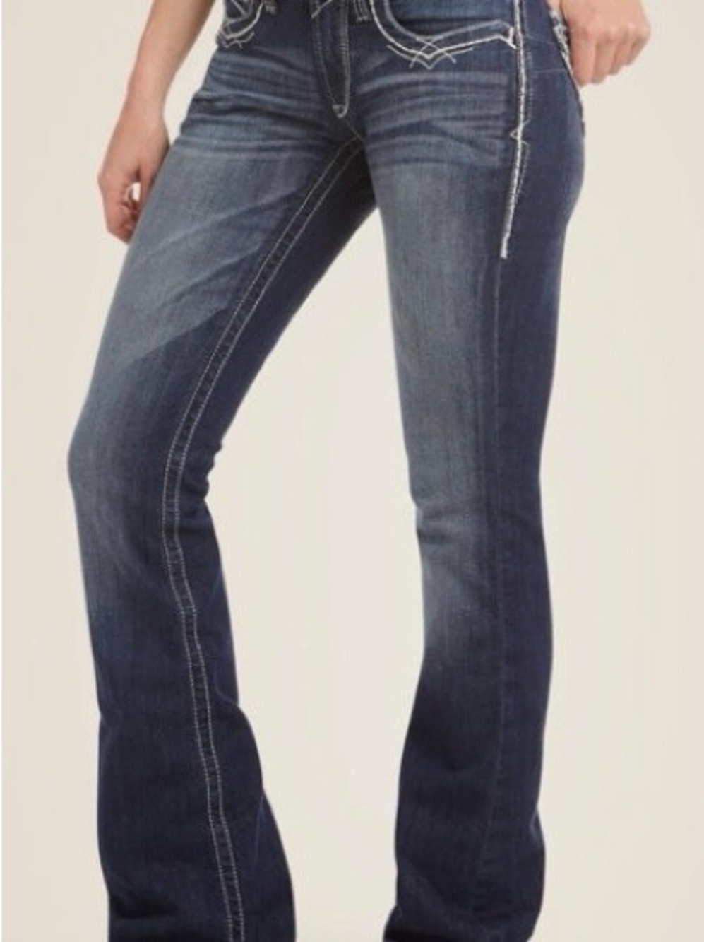 Ariat R.E.A.L. Mid Rise Stretch Entwined Riding Boot Cut Jean